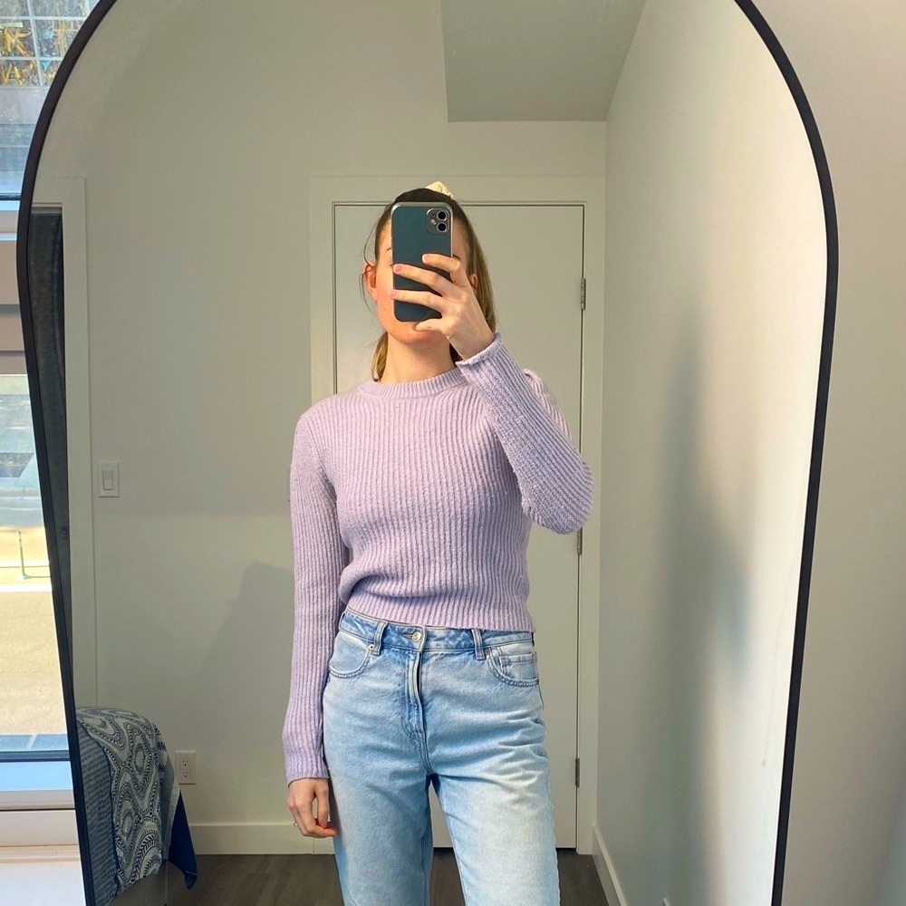 Twik - Light Purple Sweater - Small - Knit - Cropped